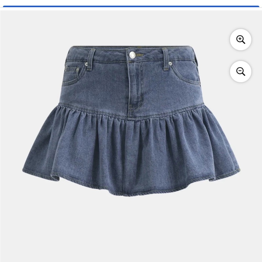 Denim Blue Ruffle Skirt